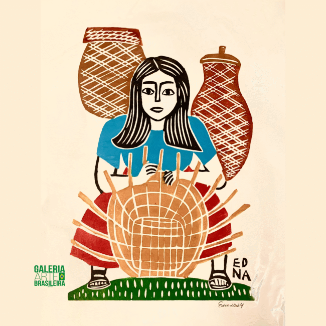 Xilogravura Edna 48x33 - Imagem 2