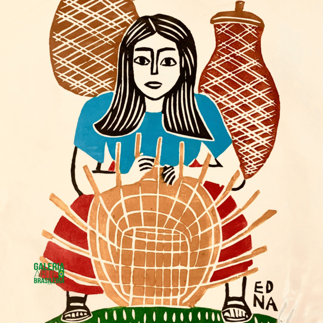 Xilogravura Edna 48x33 - Imagem 3