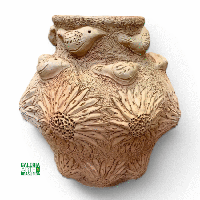 Vaso Esculpido em Barro - Imagem 2