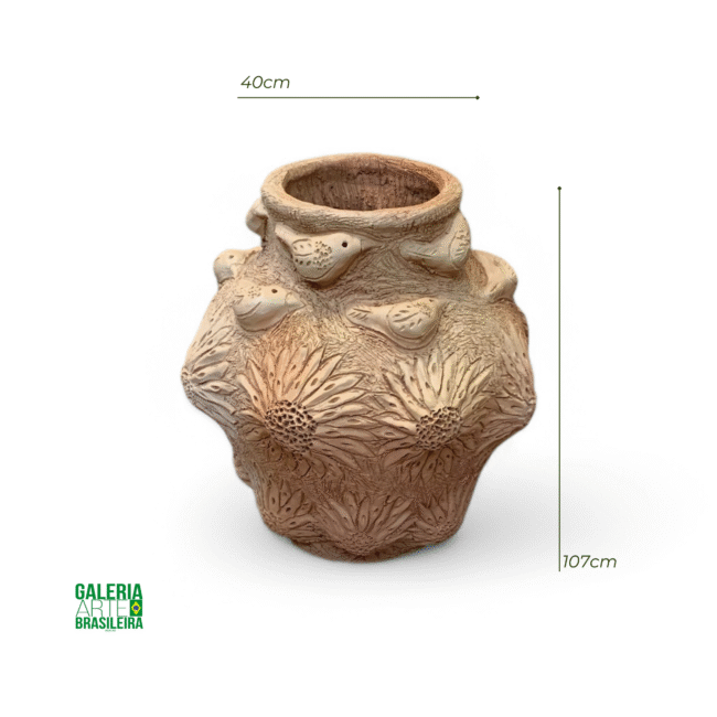 Vaso Esculpido em Barro - Imagem 4