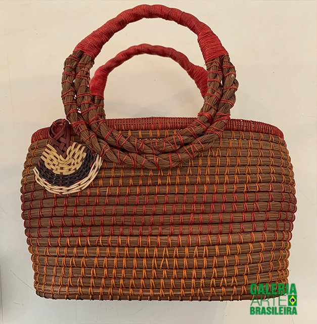 Bolsa Piaçava com detalhe Leque