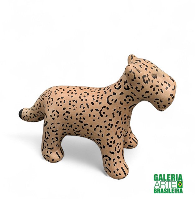 Onça Pintada de cerâmica - Waura