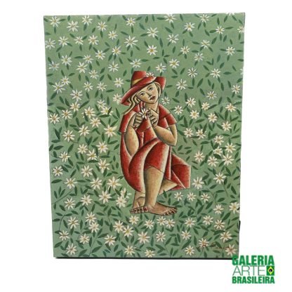 Quadro 40X50 | Severino Ramos | Moça no campo de margarida