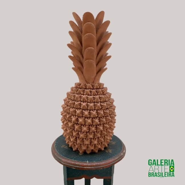 Escultura Abacaxi em Cerâmica - Imagem 2