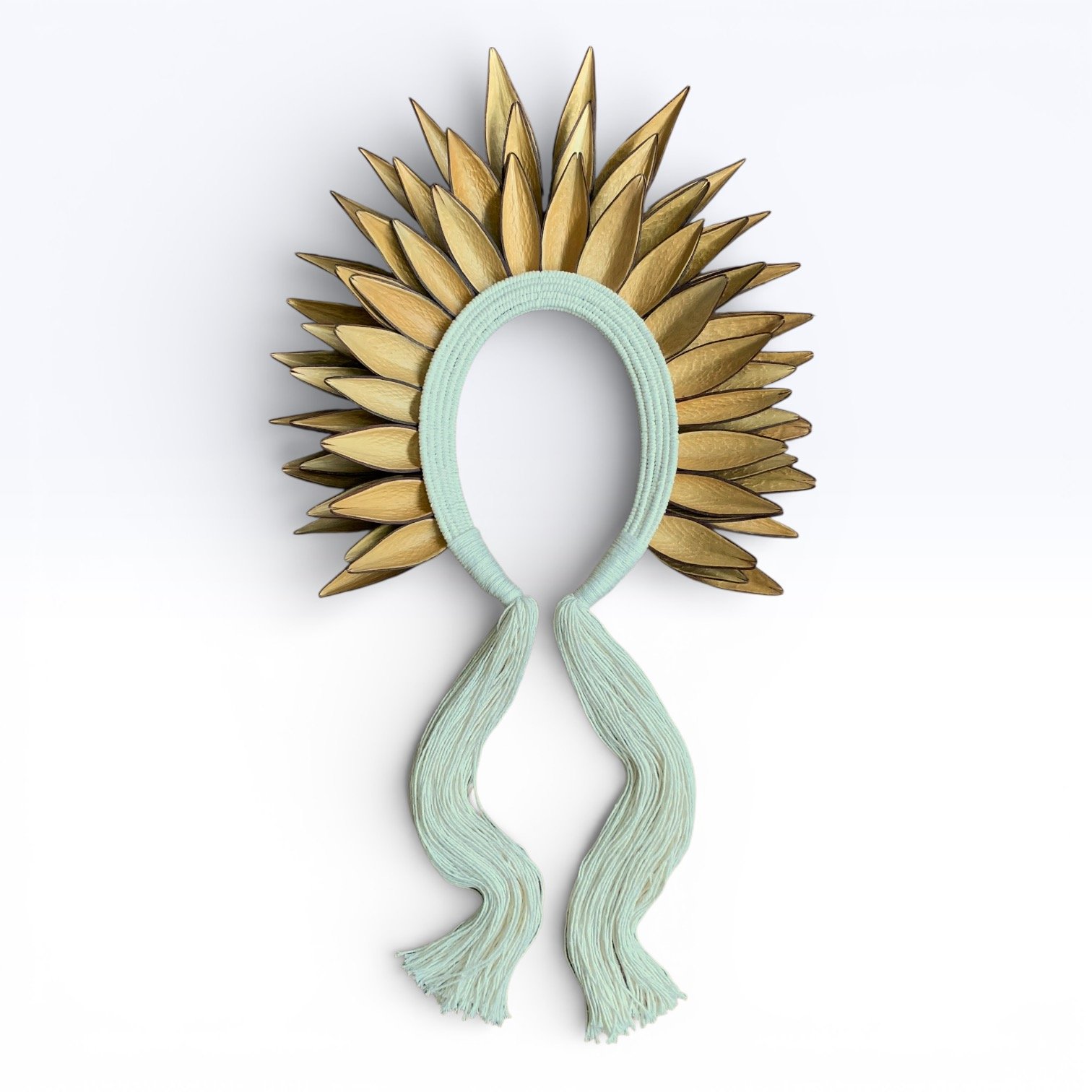 cocar decorativo canoinha bege