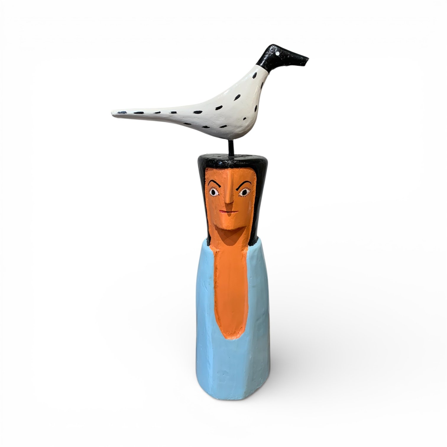 homem com passaro azul cicero