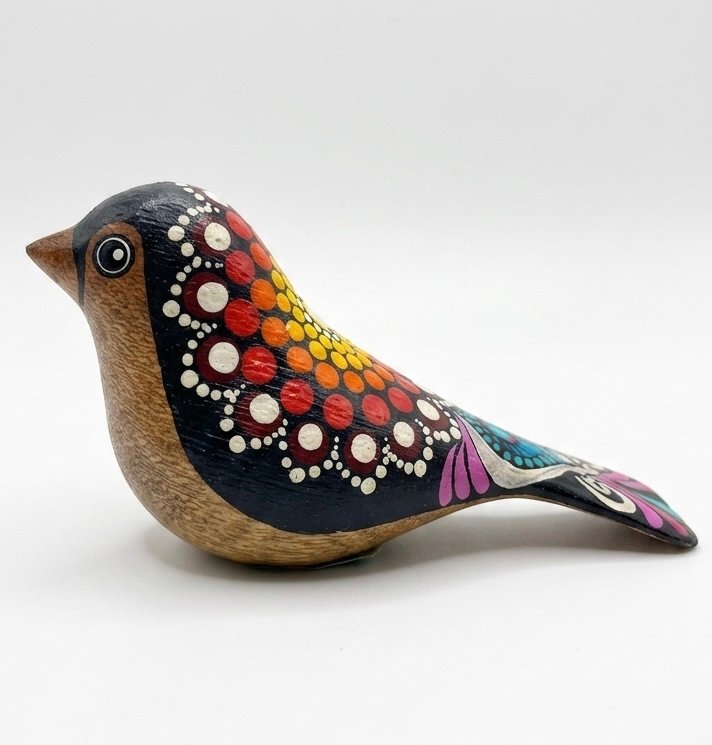 Pássaro colorido 15X5X7cm